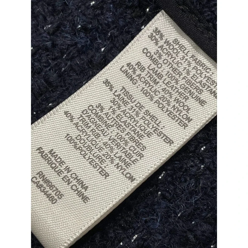 Rebecca Taylor Tweed Leather Fringe Moto Jacket - Picture 5 of 9